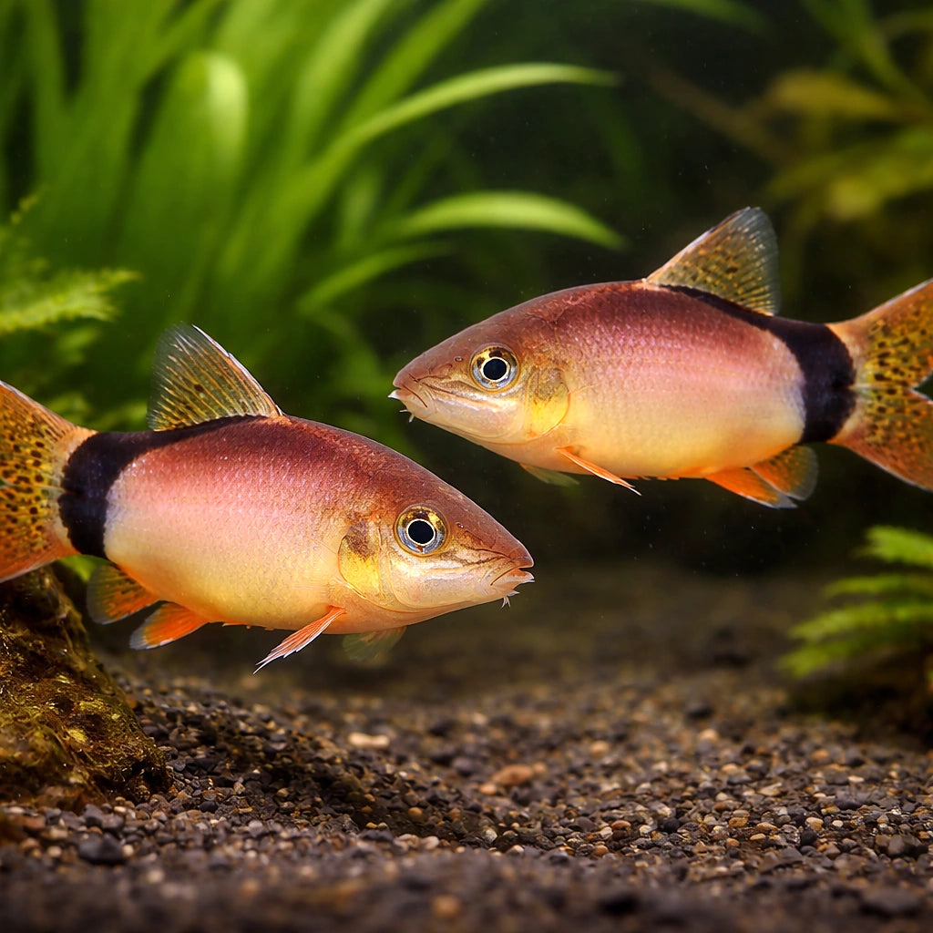 Skunk Botia — tropical fish for sale UK — AI pair planted view