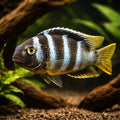 Small-Mouthed Tropheus — tropical fish for sale UK — AI hero driftwood view