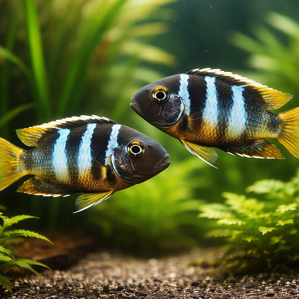 Small-Mouthed Tropheus — tropical fish for sale UK — AI pair planted view