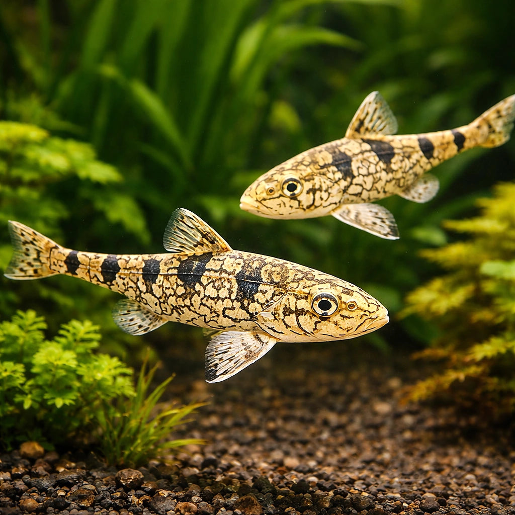 Smalled-Scaled Whiptail Cat — tropical fish for sale UK — AI pair planted view