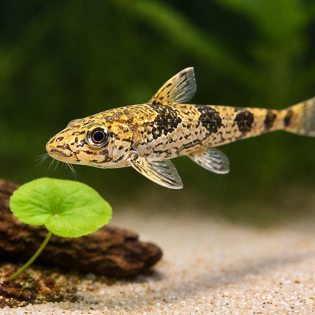 Smalled-Scaled Whiptail Cat — tropical fish for sale UK — AI scale plant view