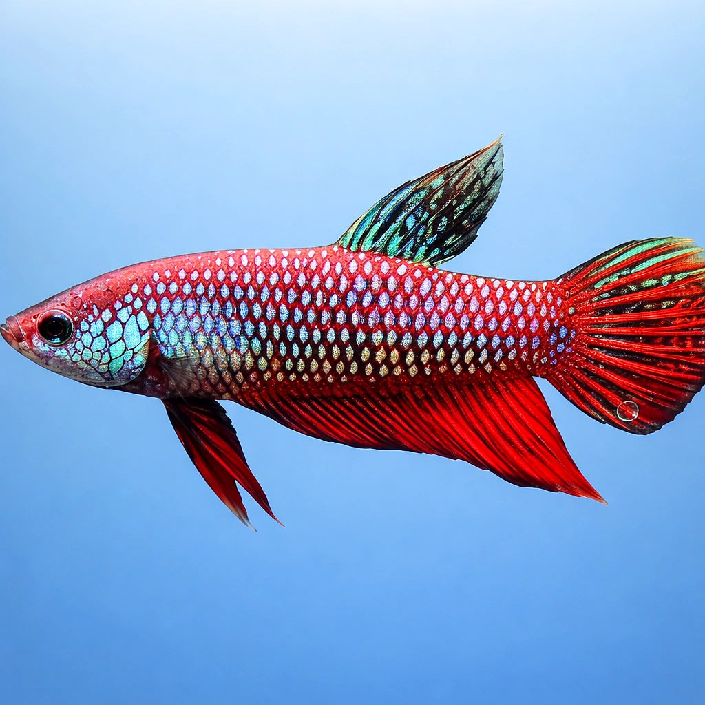 Smaragd Fighter, Emerald Betta — tropical fish for sale UK — AI side clean view