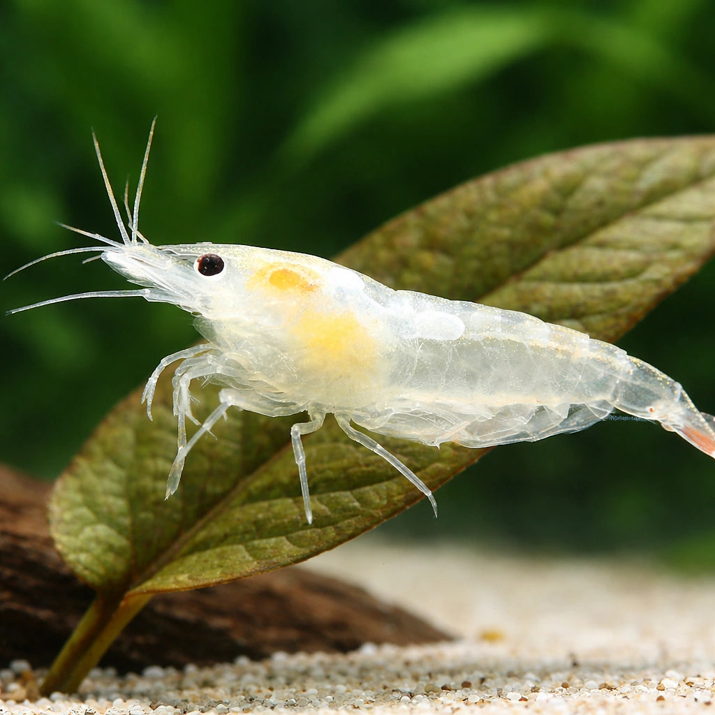 Snowball shrimp — tropical fish for sale UK — AI scale plant view