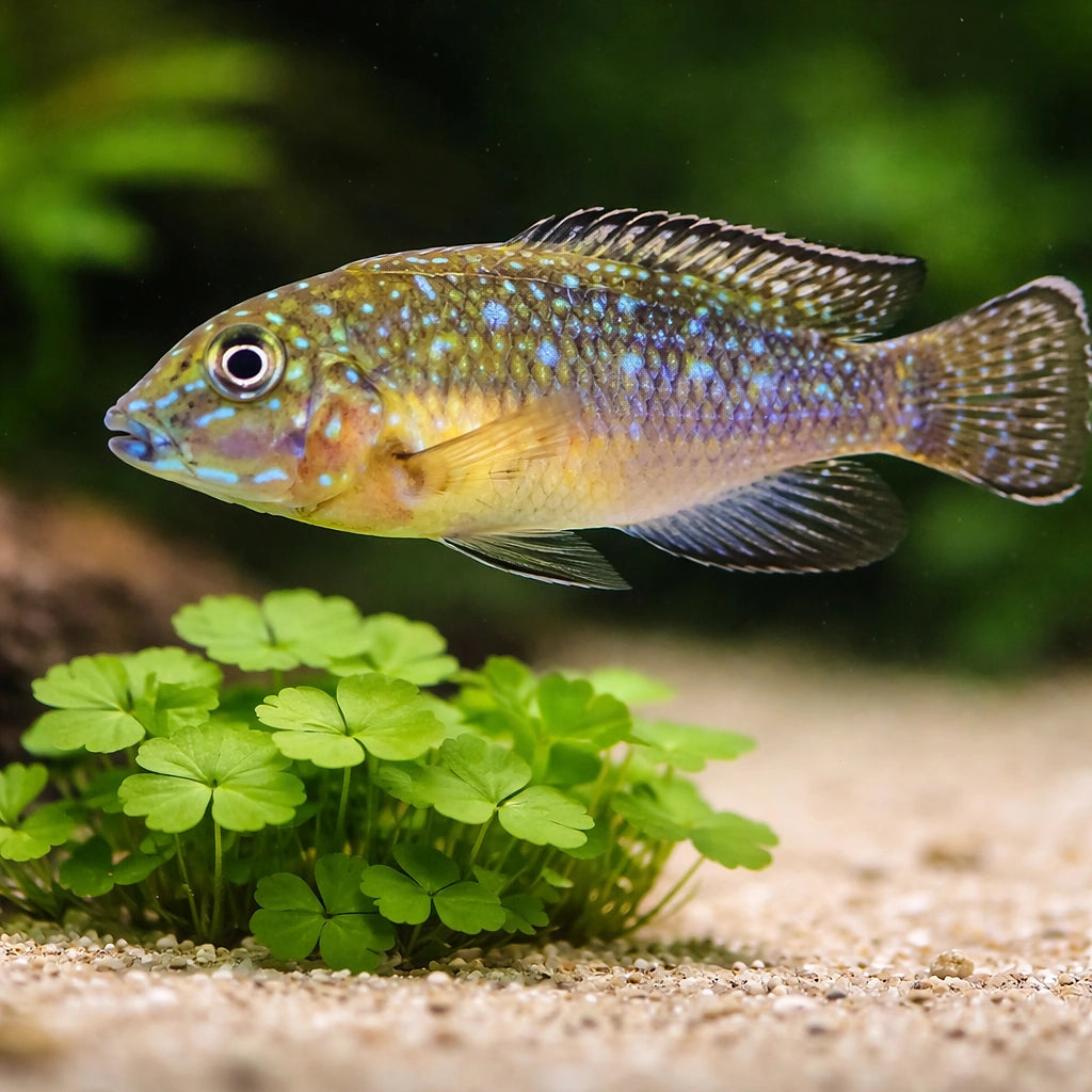 Spathodus ehrytrodon 3,5 - 4, — tropical fish for sale UK — AI scale plant view