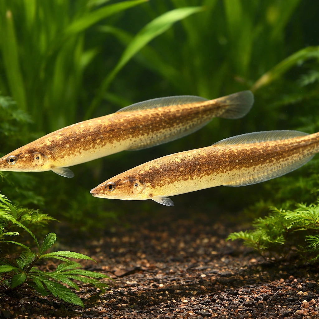 Spiny Eel — tropical fish for sale UK — AI pair planted view