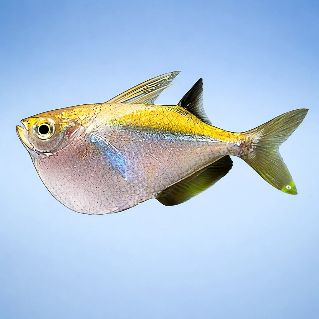 Spotfin hatchetfish — tropical fish for sale UK — AI side clean view