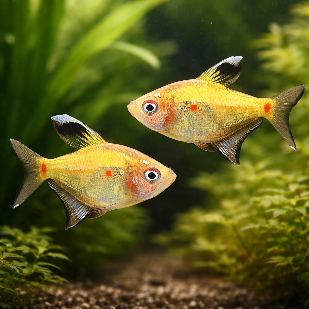 Spotfin Tetra — tropical fish for sale UK — AI pair planted view