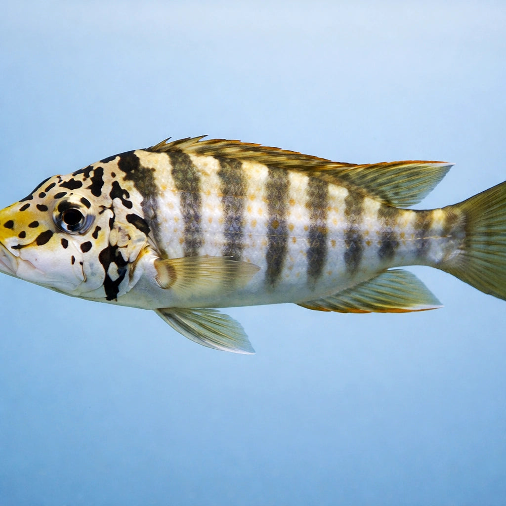 Spothead Hap, Red-Spotted M — tropical fish for sale UK — AI side clean view