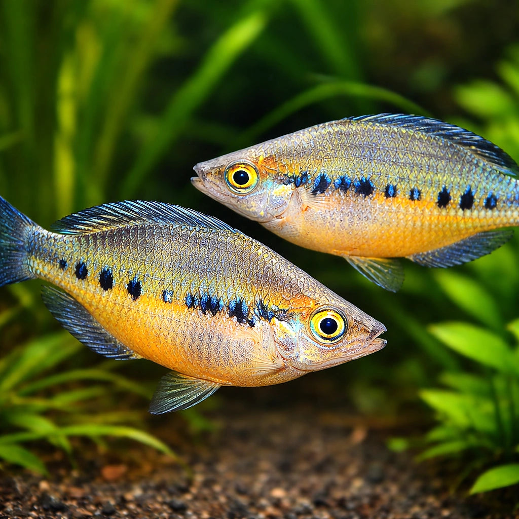Spotted Rainbowfish — tropical fish for sale UK — AI pair planted view