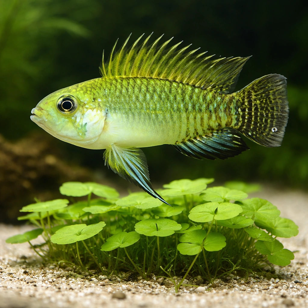 Staecki Dwarf Cichlid — tropical fish for sale UK — AI scale plant view