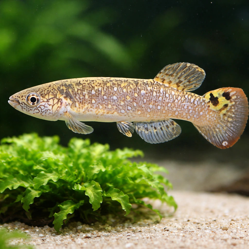 Stelifer Spot-Finned Killie — tropical fish for sale UK — AI scale plant view