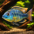 Steveni Tiger — tropical fish for sale UK — AI hero driftwood view