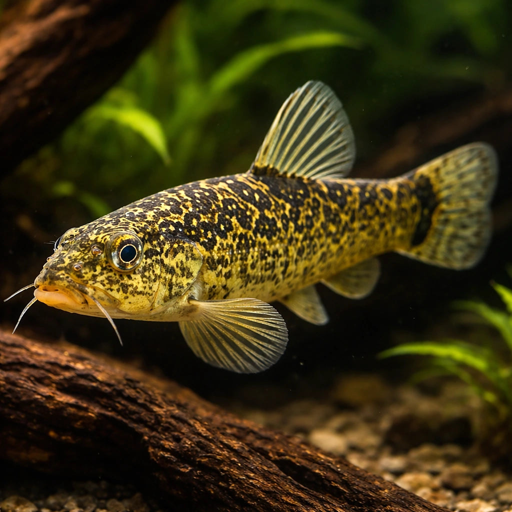 Stone Loach — tropical fish for sale UK — AI hero driftwood view