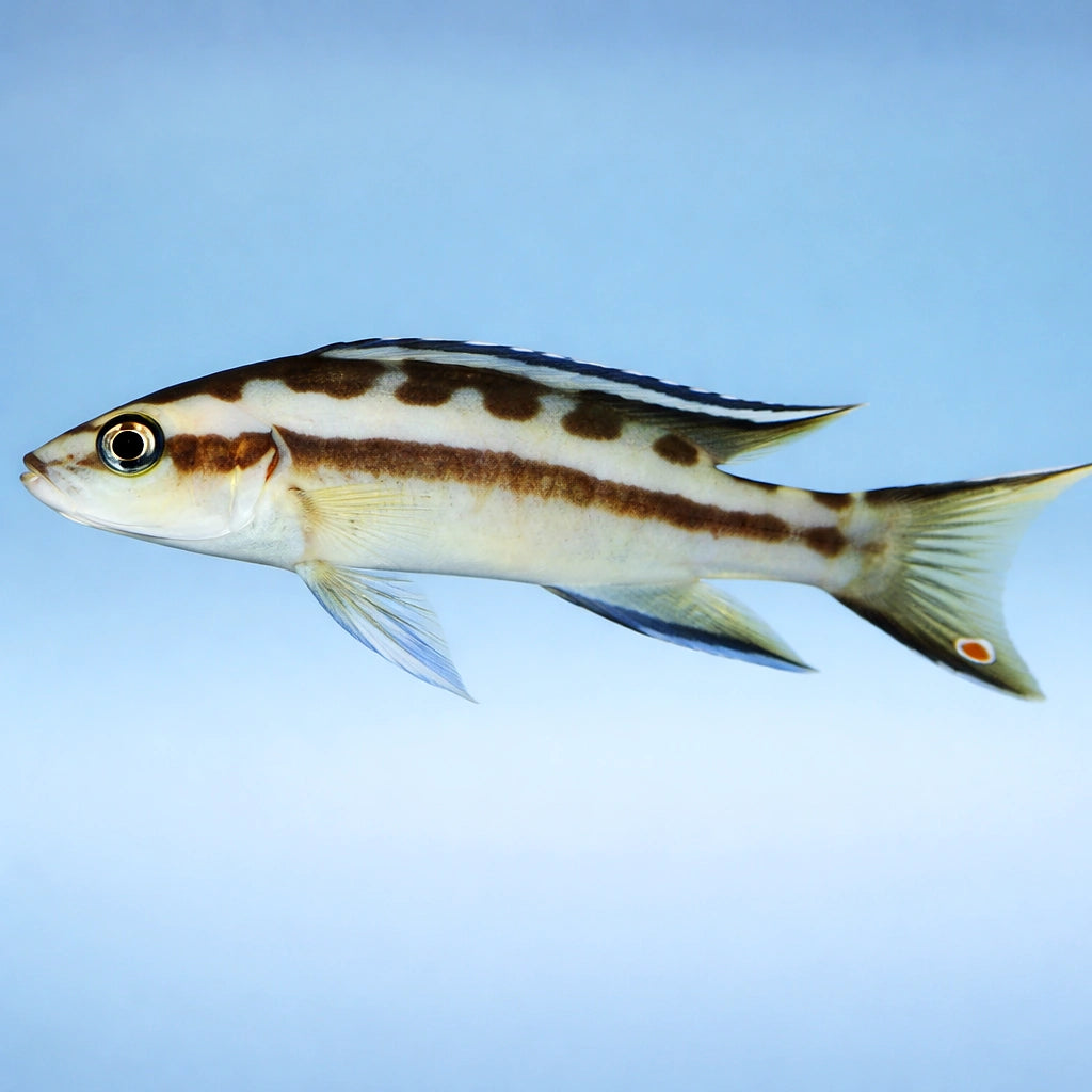 Striped Lamprologus — tropical fish for sale UK — AI side clean view