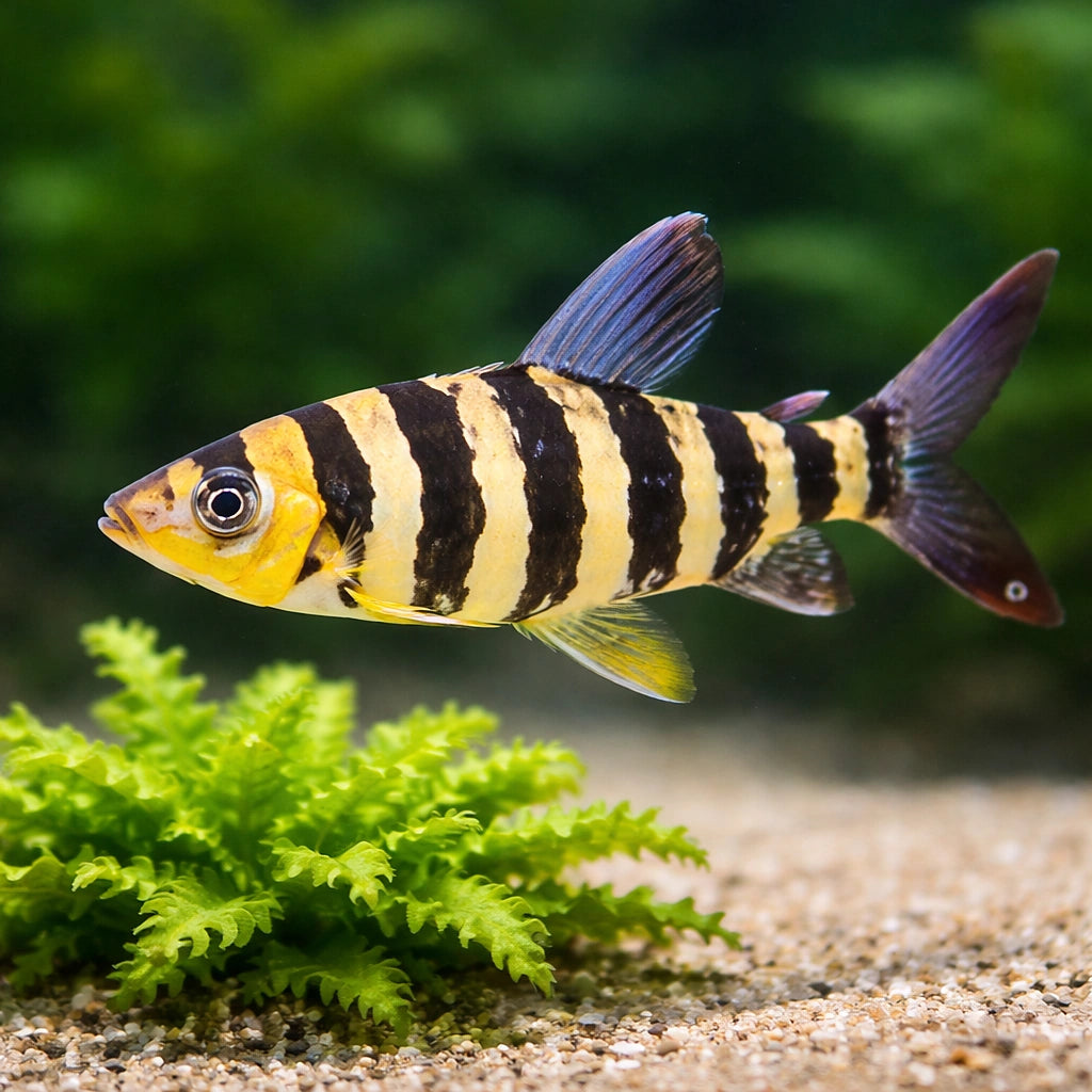 Striped Leporinus — tropical fish for sale UK — AI scale plant view