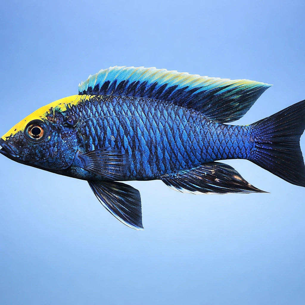 Sulphurhead Peacock, Maylandii — tropical fish for sale UK — AI side clean view