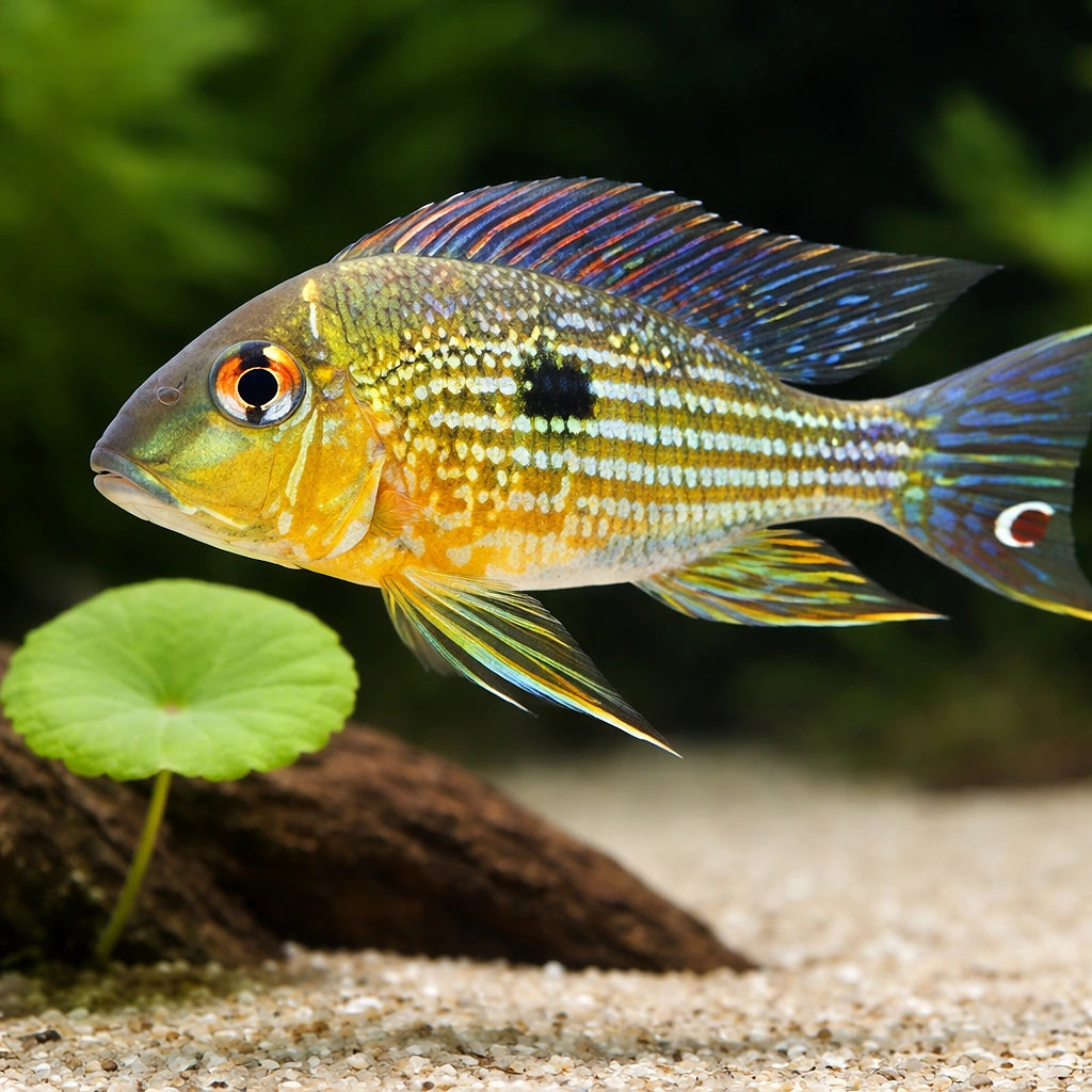 Surinam Geophagus — tropical fish for sale UK — AI scale plant view