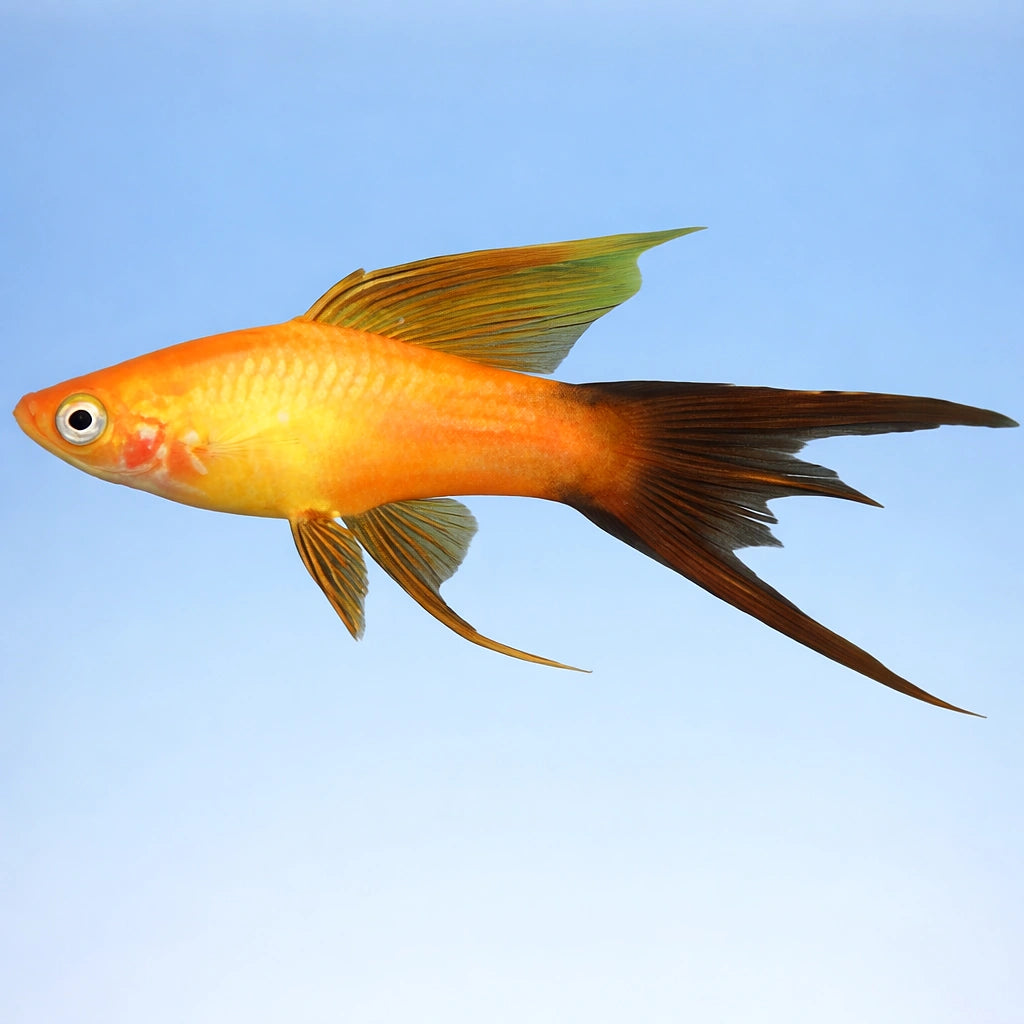 Swordtail Marry Gold Lyra — tropical fish for sale UK — AI side clean view