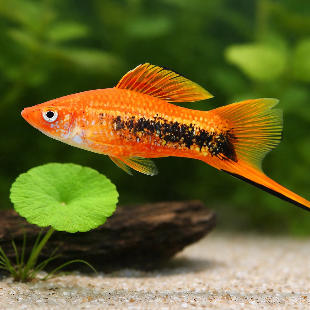 Swordtail Tuxedo — tropical fish for sale UK — AI scale plant view