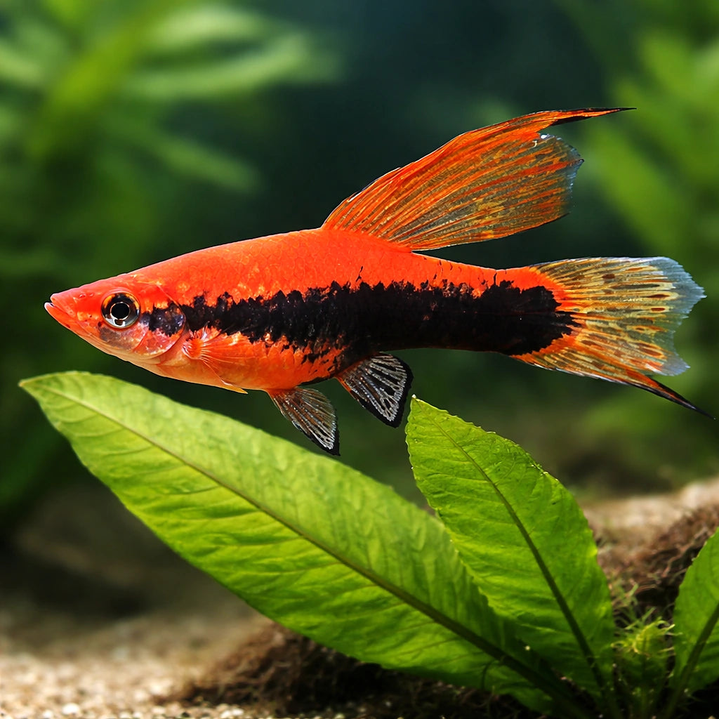 Swordtail Wien Lyra — tropical fish for sale UK — AI scale plant view