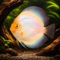 Symphysodon Ghost — tropical fish for sale UK — AI hero driftwood view