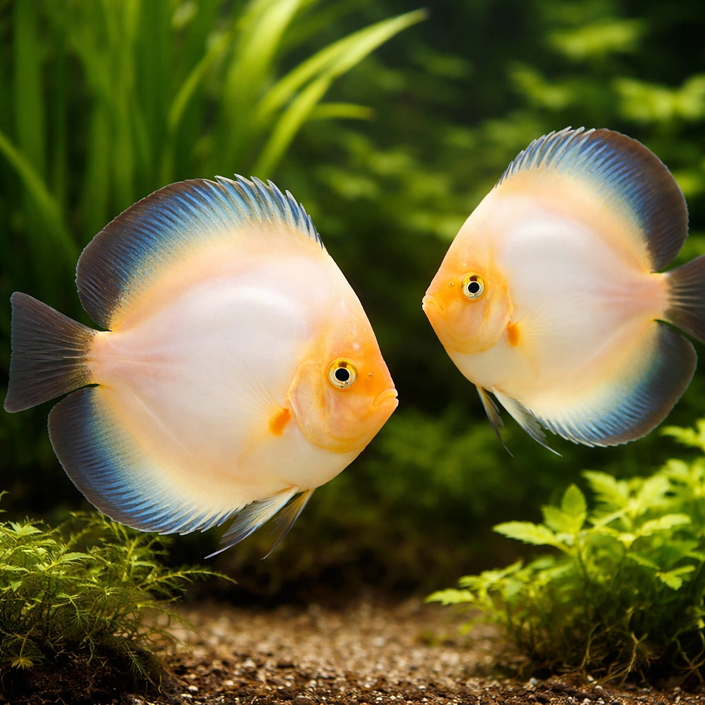 Symphysodon Ghost — tropical fish for sale UK — AI pair planted view