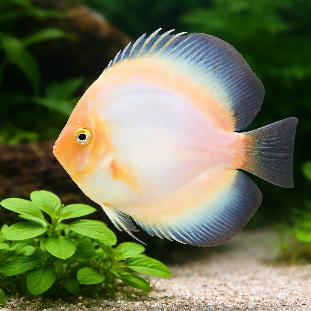 Symphysodon Ghost — tropical fish for sale UK — AI scale plant view