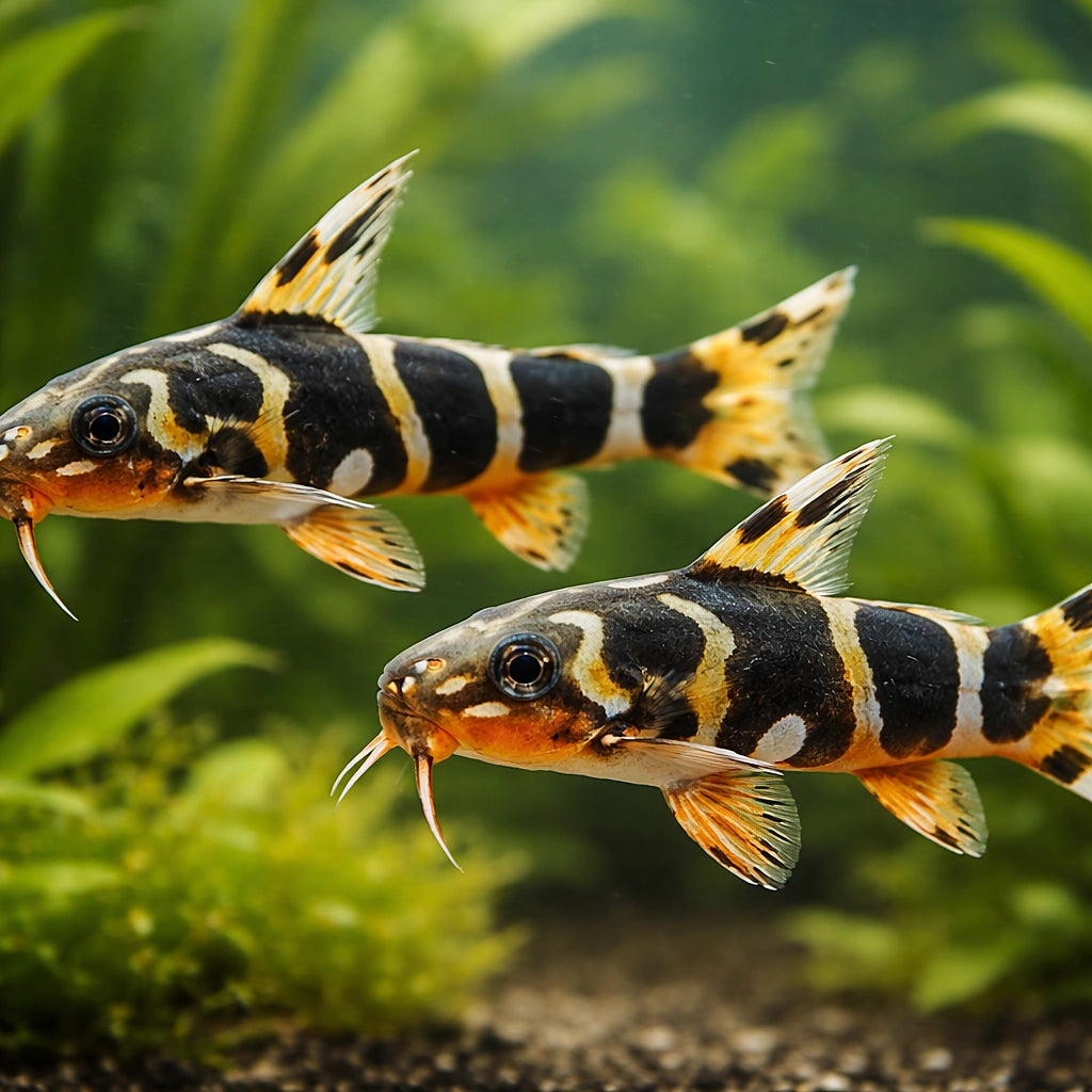 Synodontis brichardi 4 - — tropical fish for sale UK — AI pair planted view