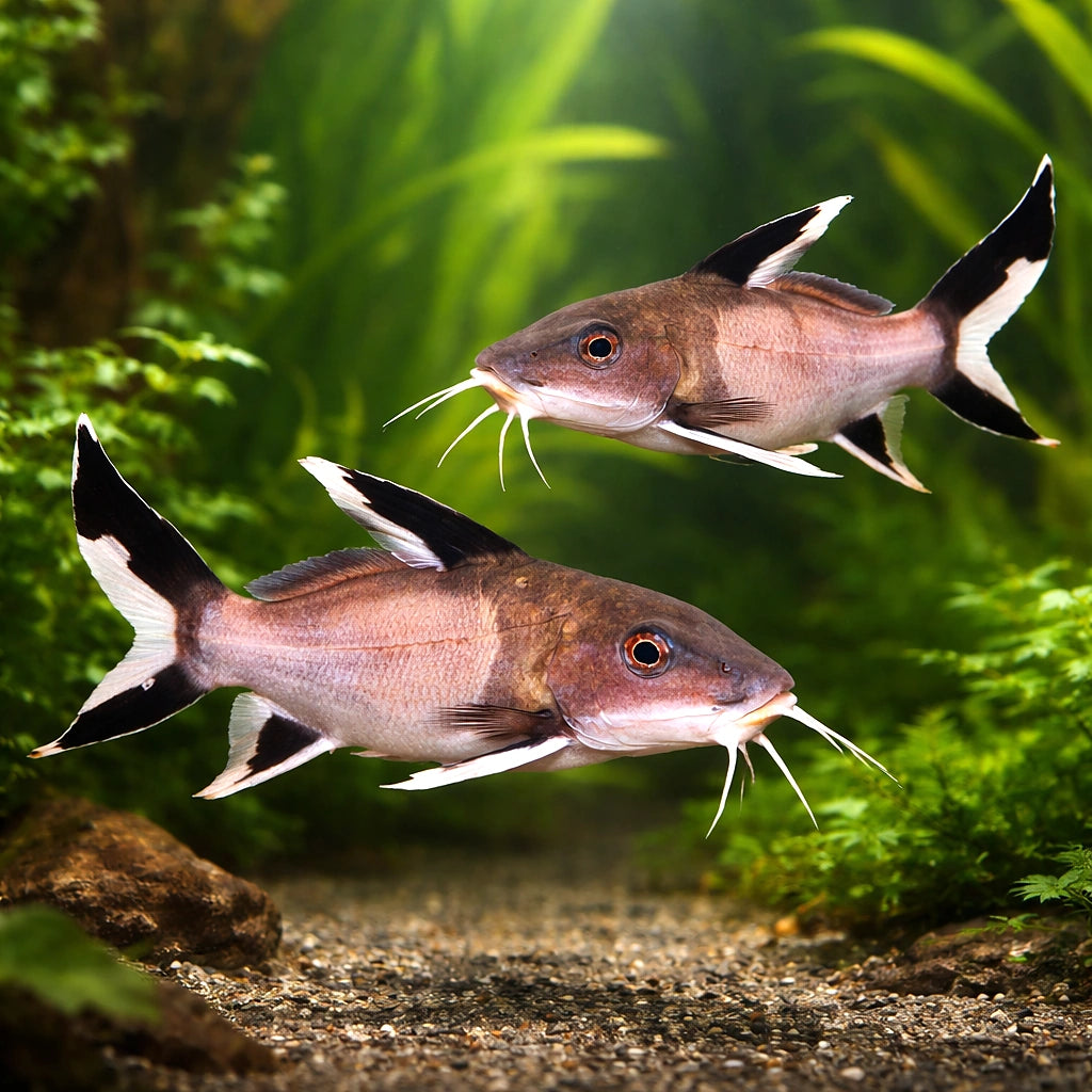 Synodontis granulosus 3 - — tropical fish for sale UK — AI pair planted view