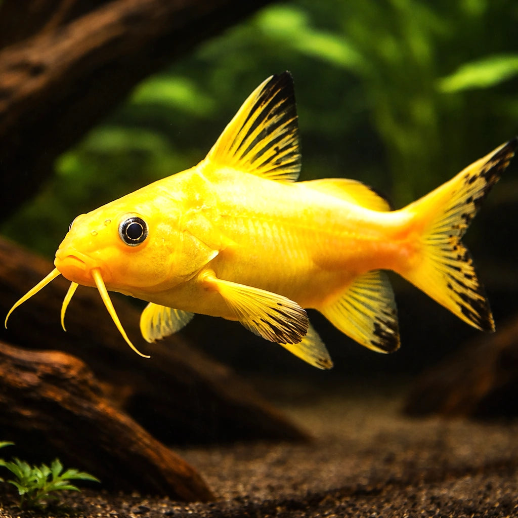 Synodontis nigrita white 3 - — tropical fish for sale UK — AI hero driftwood view