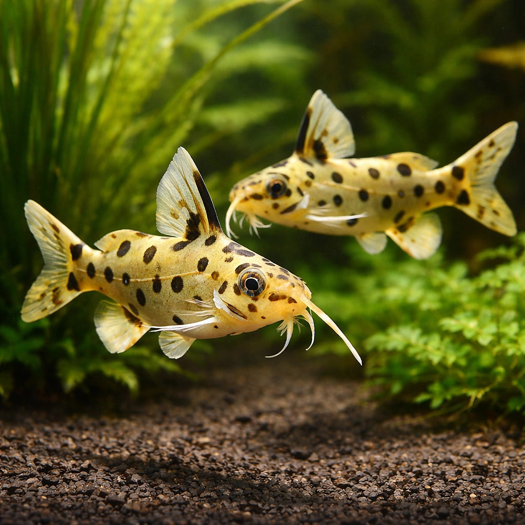 Synodontis njassae — tropical fish for sale UK — AI pair planted view