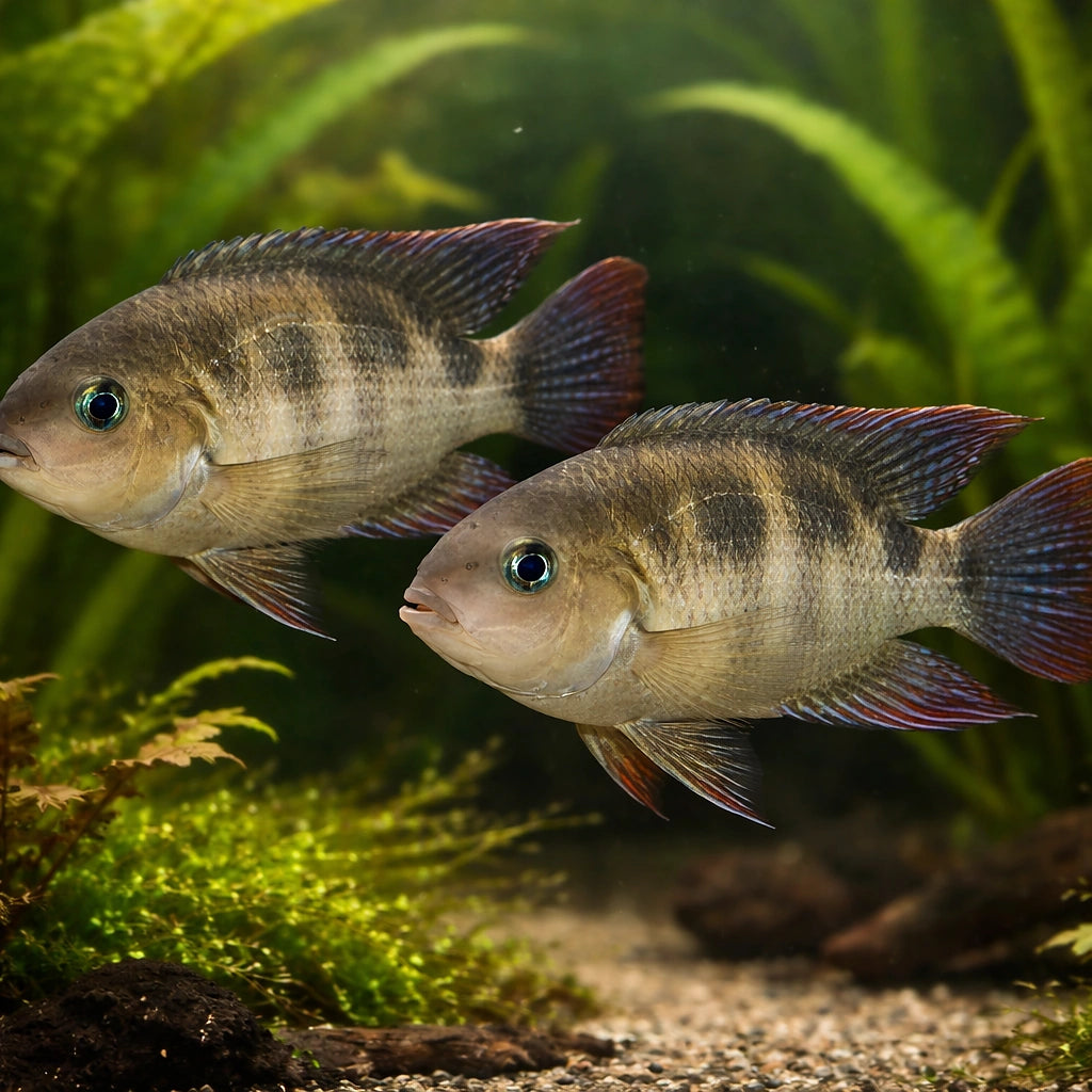 T-Bar Cichlid — tropical fish for sale UK — AI pair planted view