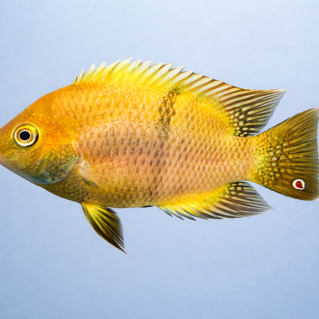 T-Bar Cichlid gold — tropical fish for sale UK — AI side clean view