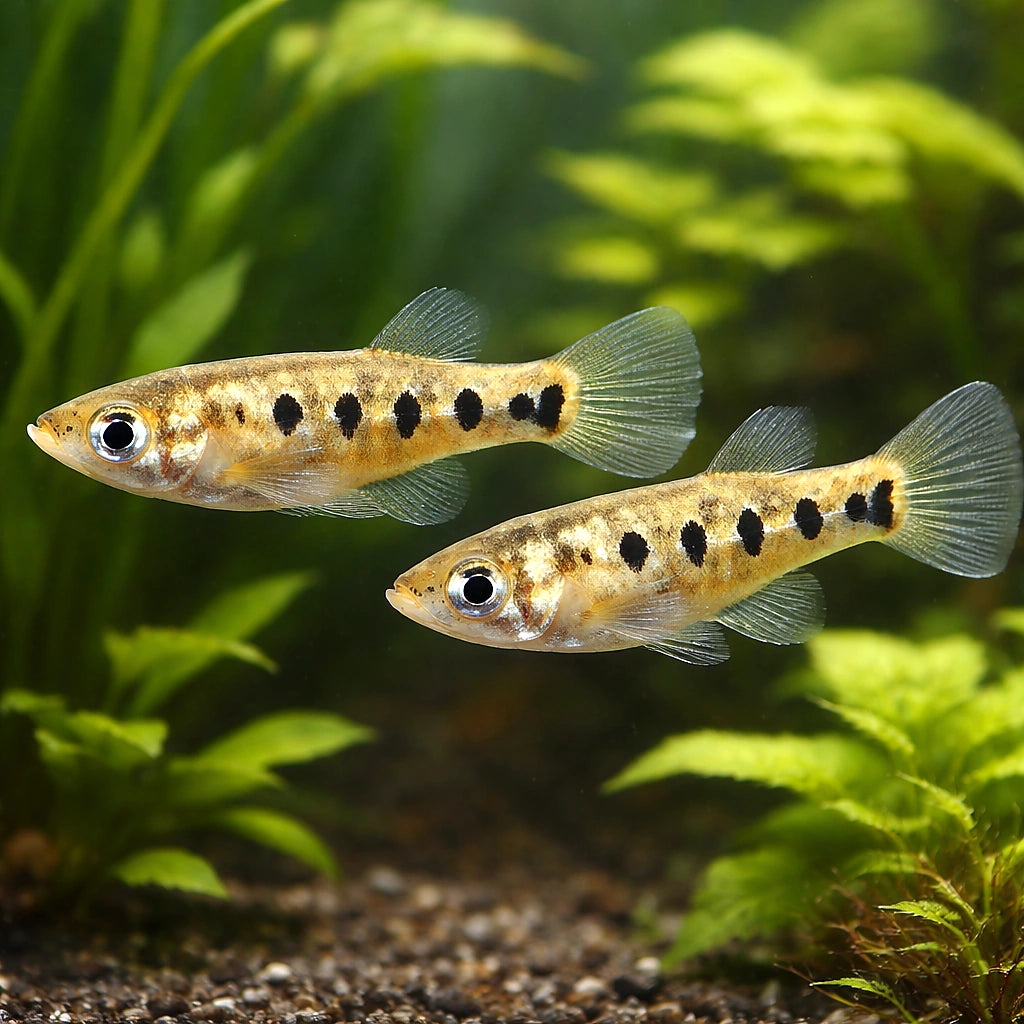 Ten spotted -bearer — tropical fish for sale UK — AI pair planted view