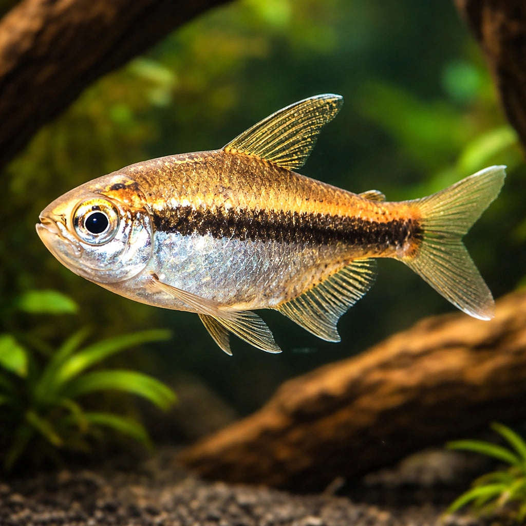 Tetra Wilmae — tropical fish for sale UK — AI hero driftwood view