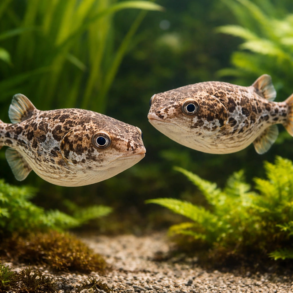 Tetraodon palembangensis — tropical fish for sale UK — AI pair planted view