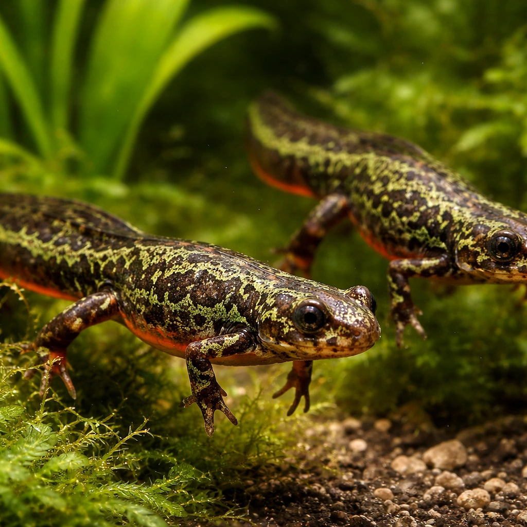 The marbled newt — tropical fish for sale UK — AI pair planted view