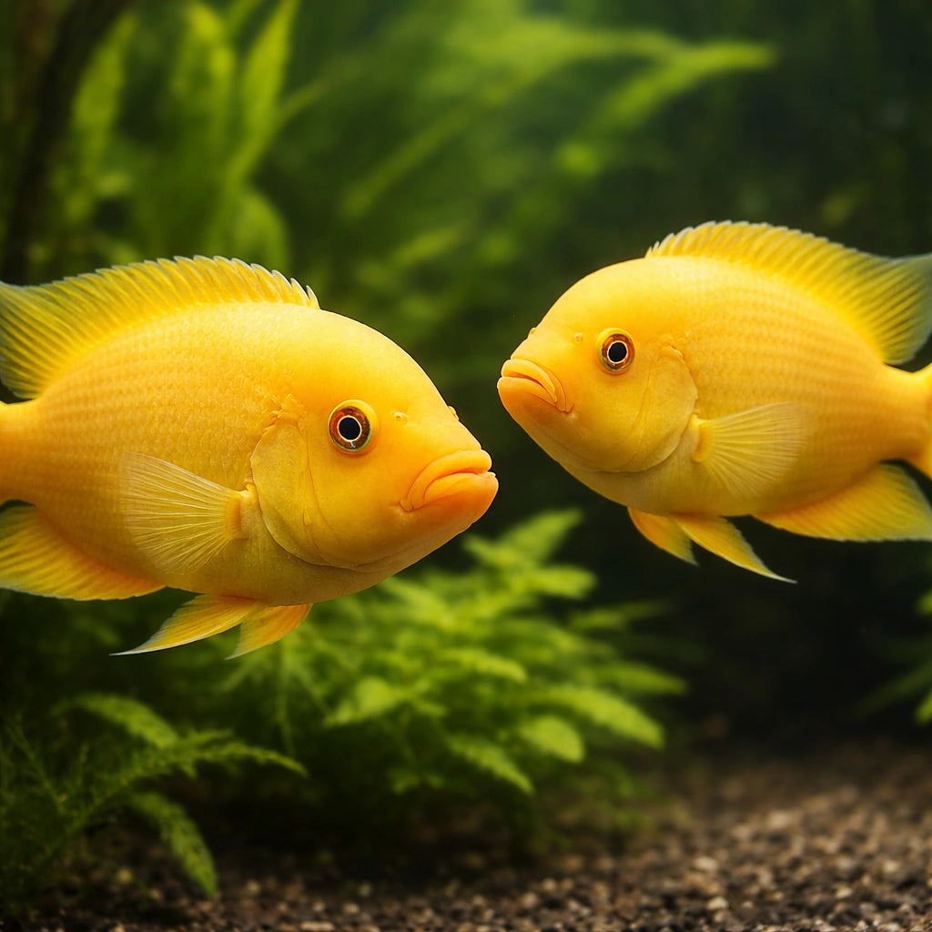 Thicklips Cichlid — tropical fish for sale UK — AI pair planted view