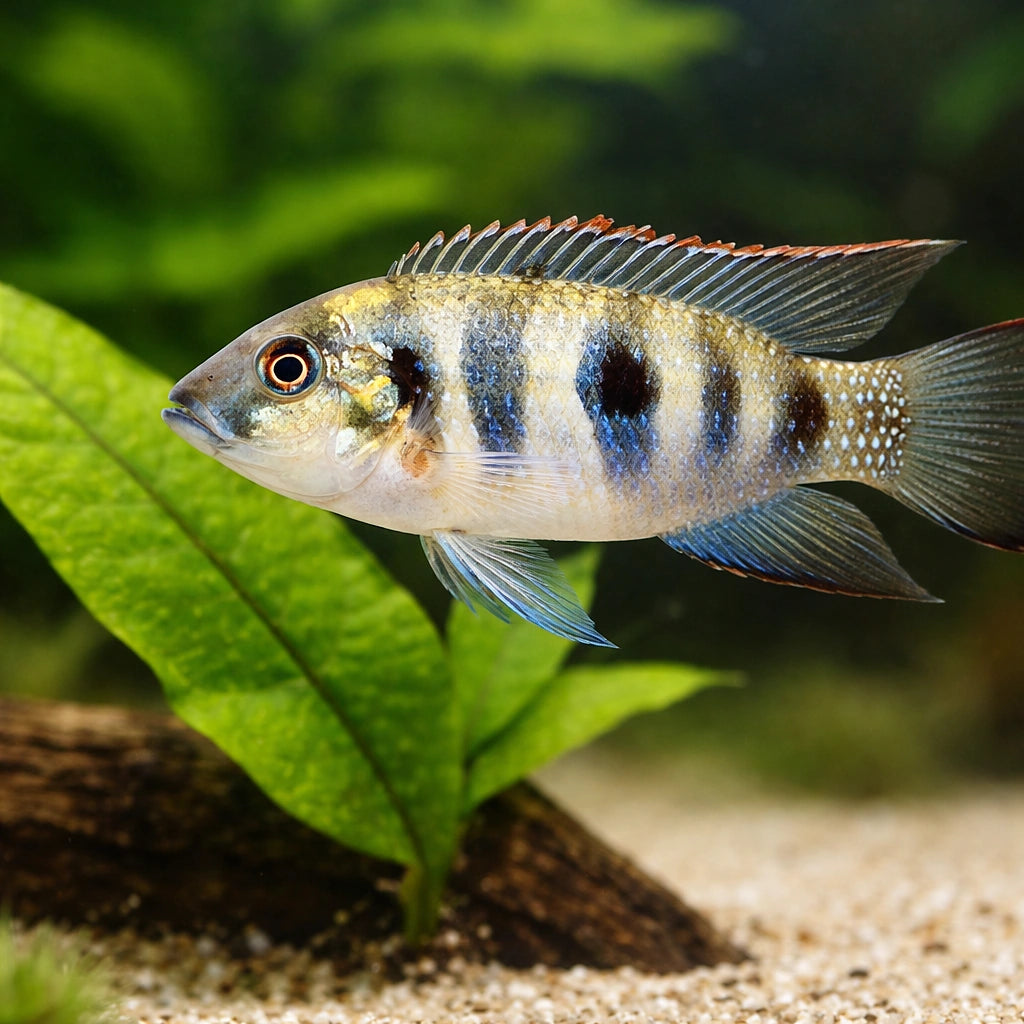 Thomas Pelmatochromis, Dw — tropical fish for sale UK — AI scale plant view