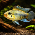 Threadfin Dwarf Cichlid Atabapo F1 — tropical fish for sale UK — AI hero driftwood view