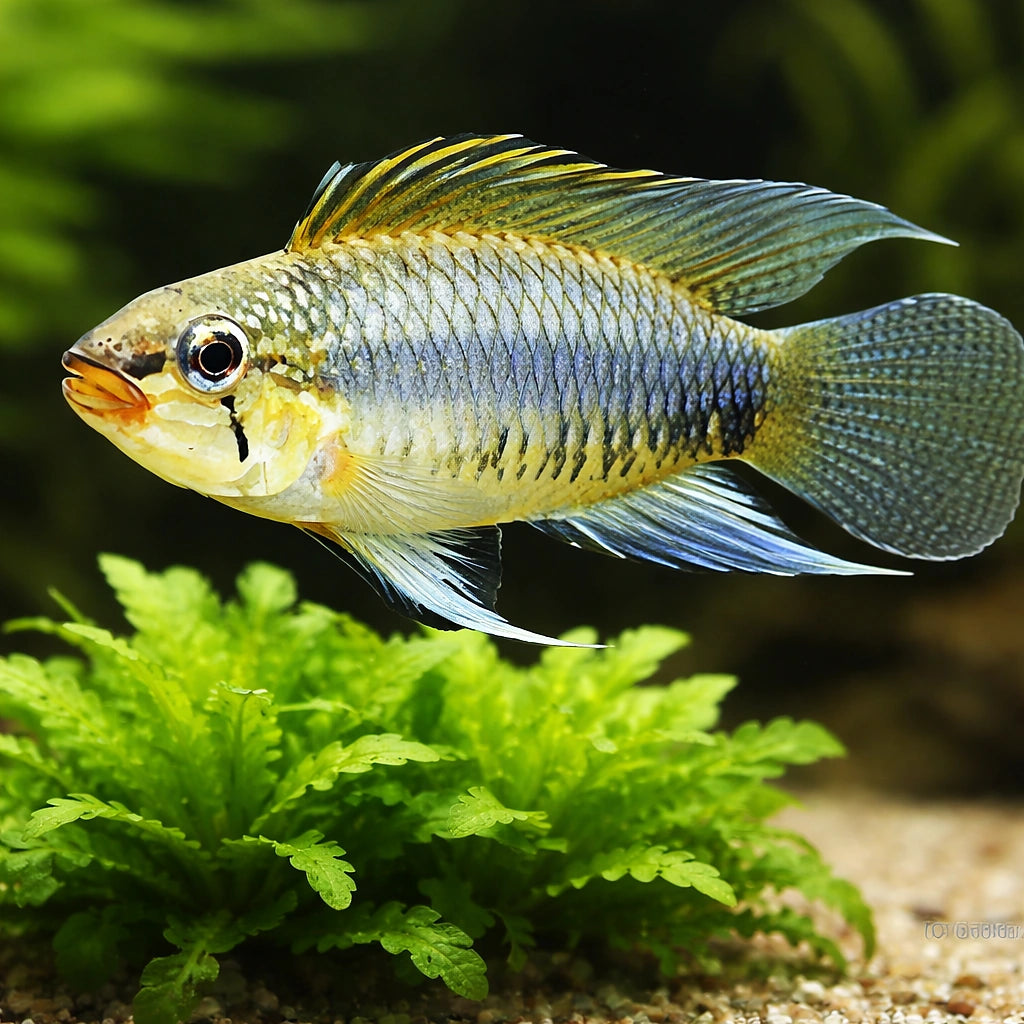 Threadfin Dwarf Cichlid Atabapo F1 — tropical fish for sale UK — AI scale plant view