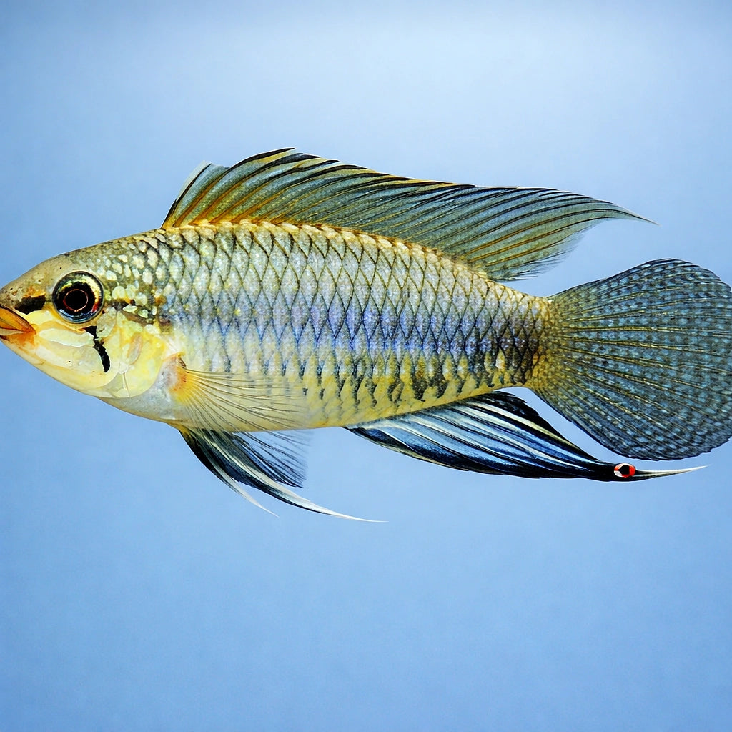 Threadfin Dwarf Cichlid Atabapo F1 — tropical fish for sale UK — AI side clean view