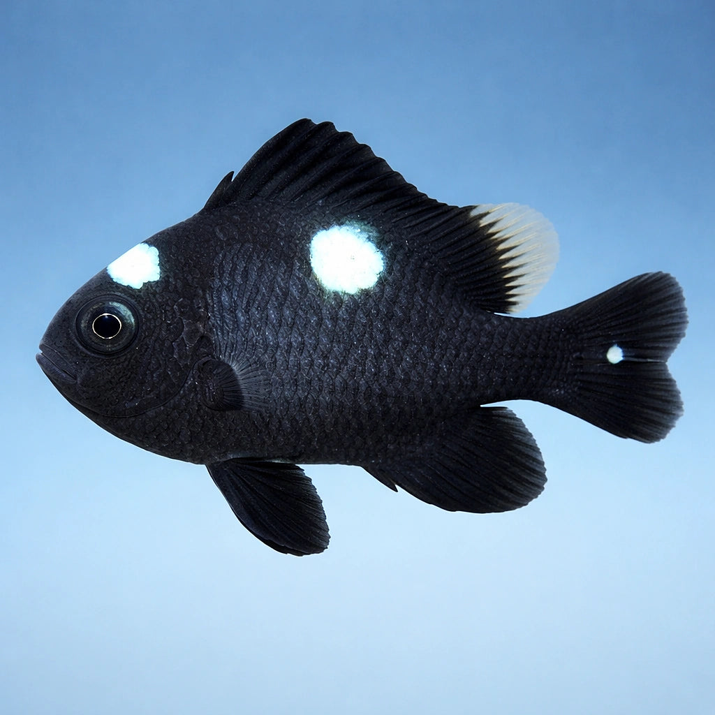 Threespot Dascyllus — tropical fish for sale UK — AI side clean view