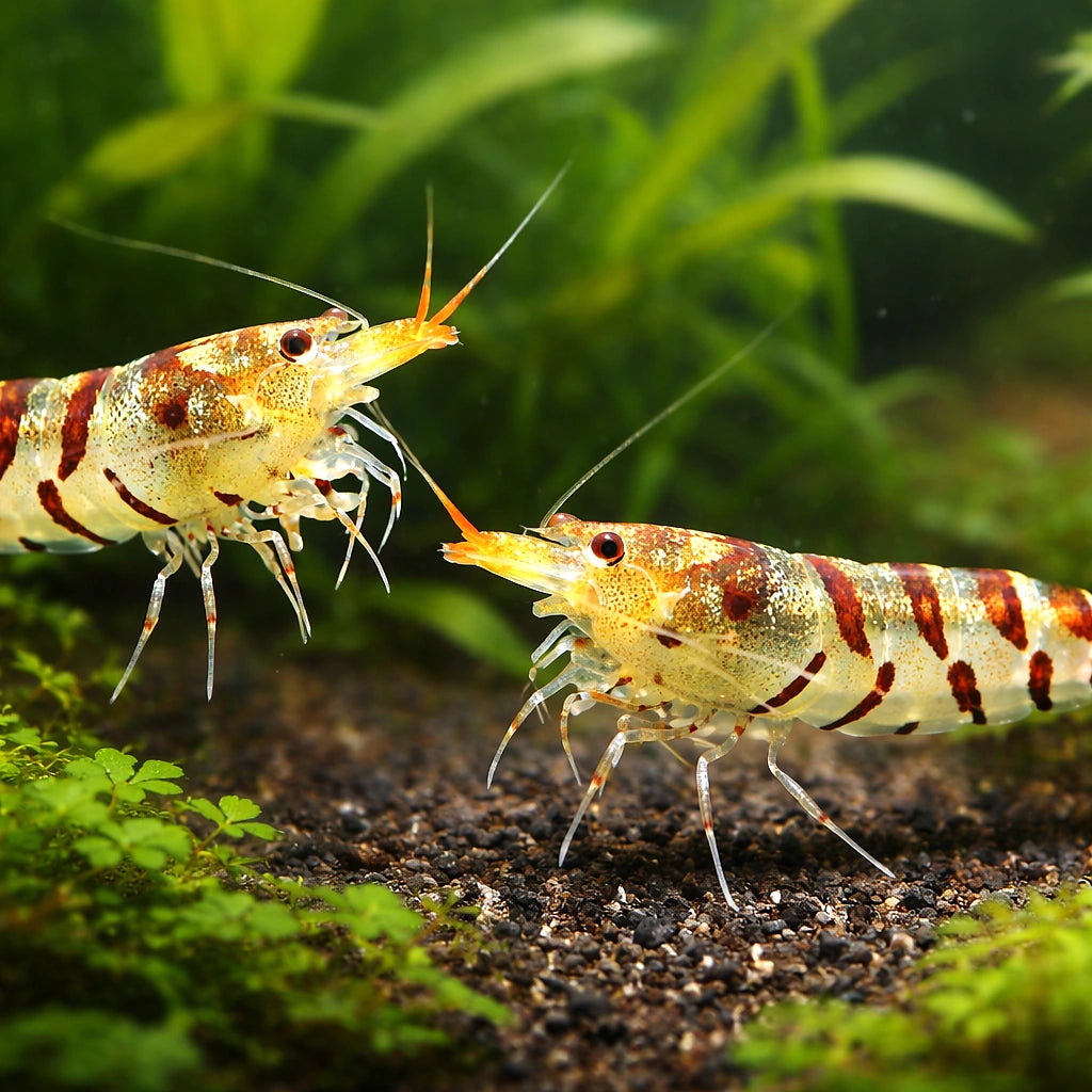 tiger Shrimp — tropical fish for sale UK — AI pair planted view