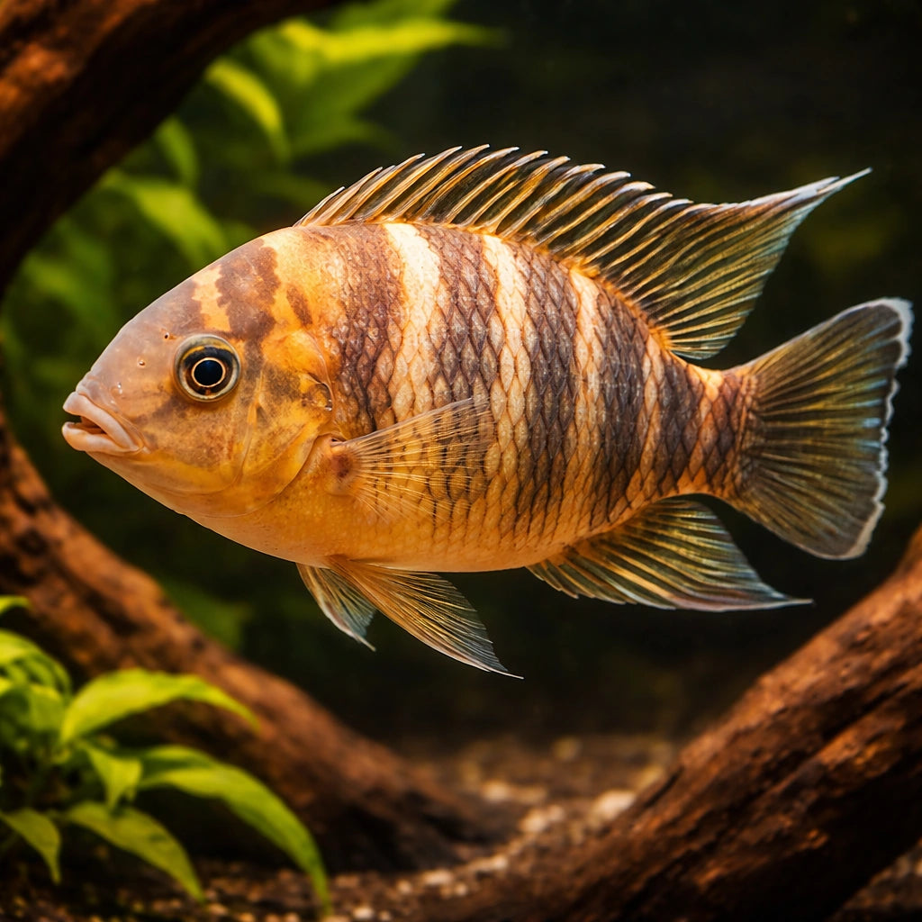 Tilapia jokki 4 - — tropical fish for sale UK — AI hero driftwood view