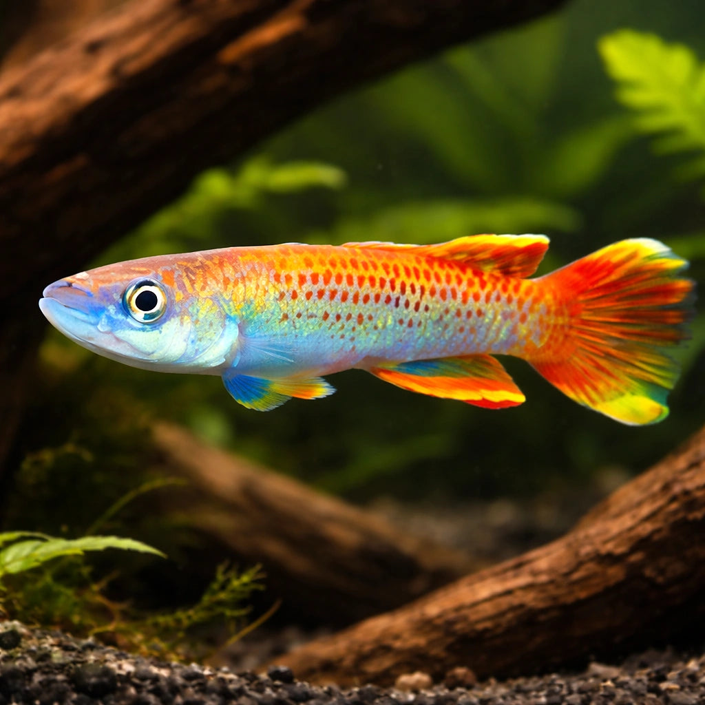 Togo Panchax — tropical fish for sale UK — AI hero driftwood view
