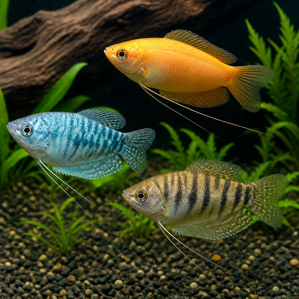 Trichogaster mix — tropical fish for sale UK — AI natural aquarium view