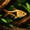 Trigonostigma Heteromorpha — Rasboras for sale UK — AI hero driftwood view