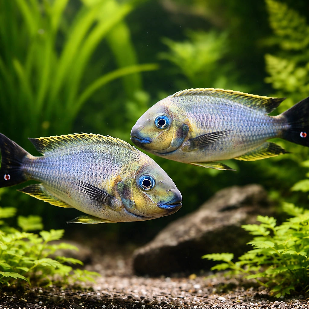 Tropheus anectemus /polli/ 3,5 - 4, — tropical fish for sale UK — AI pair planted view