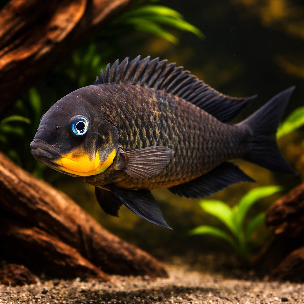 Tropheus brichardi mpimbwe 4 - — tropical fish for sale UK — AI hero driftwood view